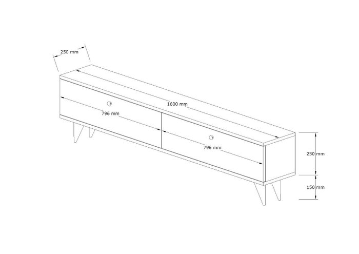 Hanah Home Soporte para TV Paris - Sapphire Oak
